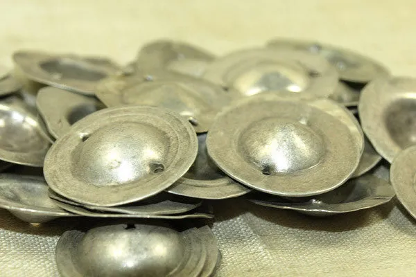 Antique Silver Domed Clothing Embellishment