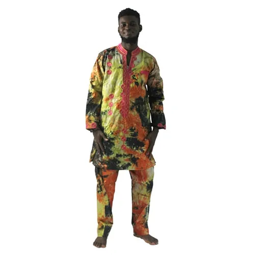 MD african suits for men traditional african print cotton clothes tops and pants sets african men clothing set 2020 men's outfit