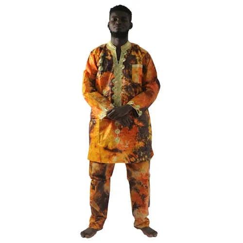 MD african suits for men traditional african print cotton clothes tops and pants sets african men clothing set 2020 men's outfit